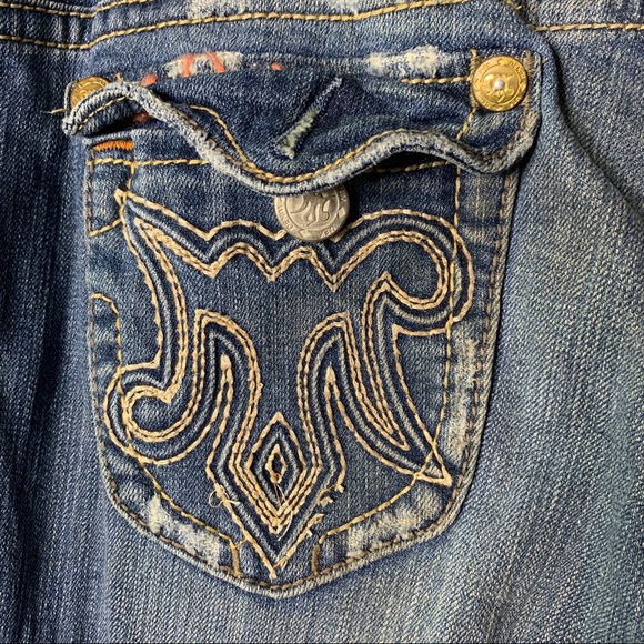 MeK Denim- Portland Bootcut Distressed Jeans 31/34 - Picture 9 of 16